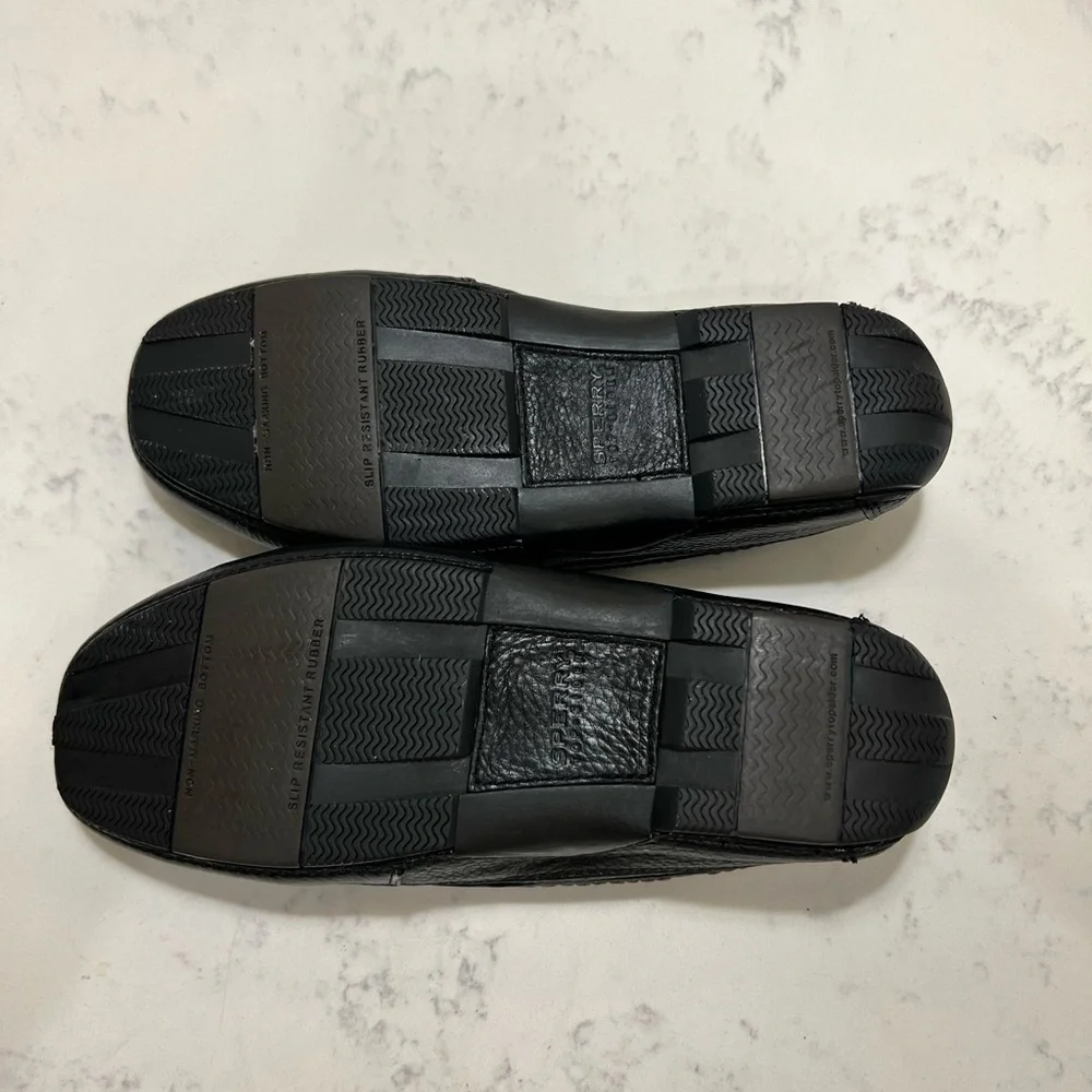 Sperry Men's Black Pebbled Loafers